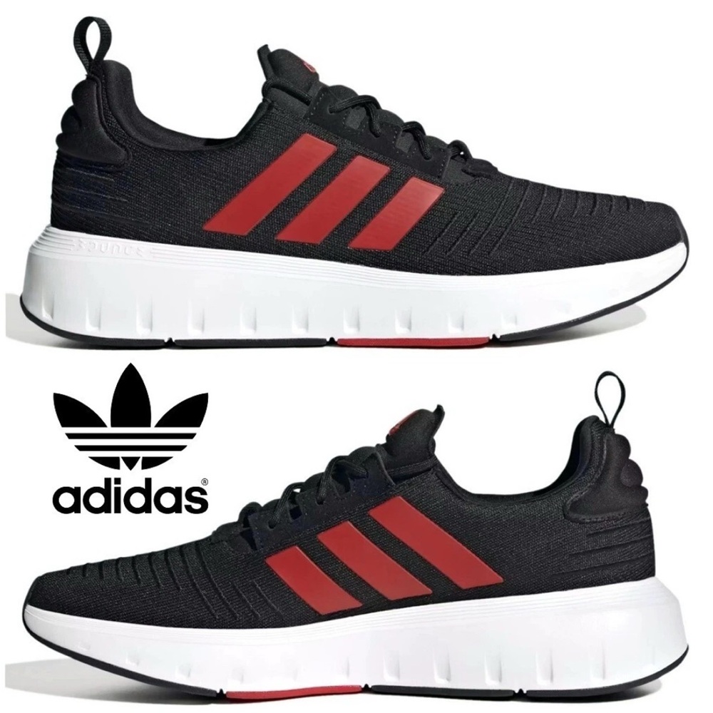 Adidas Men’s Swift Run 23 Sneakers Red/Black/White Size 11 Brand New